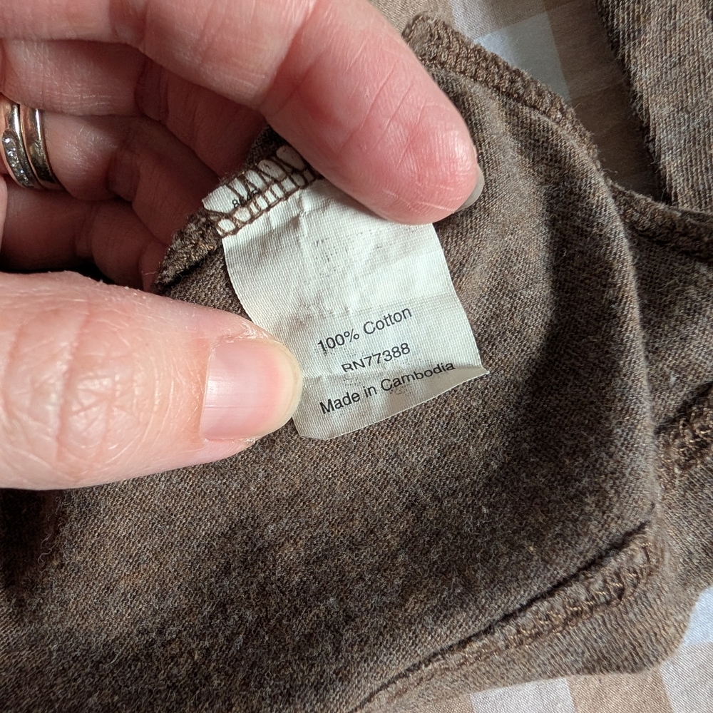 J Crew Lightweight Long Sleeve Brown Women's Top - Picture 3 of 5